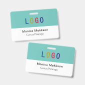 PVC-Abzeichen aus Kunststoff mit Clip-Logo Ausweis (Vorder- & Rückseite)