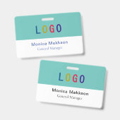 PVC-Abzeichen aus Kunststoff mit Clip-Logo Ausweis (Vorder- & Rückseite)