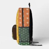 Pw Muster Whimsikkatzen Farbiger Individuelle Name Bedruckter Rucksack (Rechts)