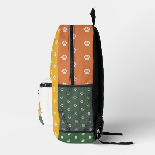 Pw Muster Whimsikkatzen Farbiger Individuelle Name Bedruckter Rucksack (Rechts)
