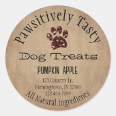 Pw Print Hund Leckerei Runder Aufkleber (Vorderseite)