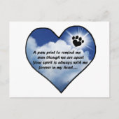 PW Print Memorial Gedicht Postkarte (Vorderseite)