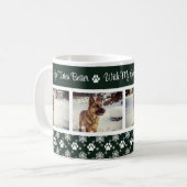 Pw Print Pattern Forest Green 4 Hund Foto Kaffeetasse (Vorderseite Links)