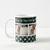 Pw Print Pattern Forest Green 4 Hund Foto Kaffeetasse (Links)