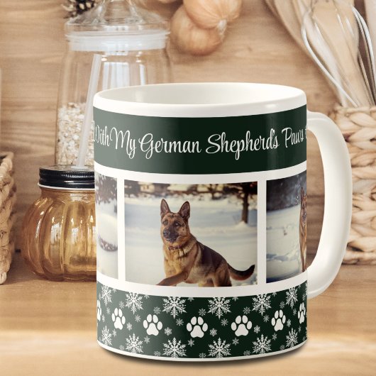 Pw Print Pattern Forest Green 4 Hund Foto Kaffeetasse