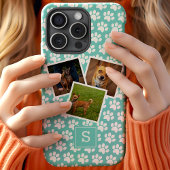 PW Print Pet Foto Collage Aquamarin Monogram Case-Mate iPhone Hülle