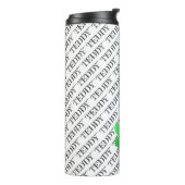 PW Print Pet NAME Muster farbenfroh Moderne Fun Thermosbecher (Nach links gedreht)