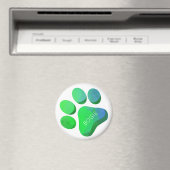PW Print Pets NAME Blue Green Dog Cat Fun Magnet (In Situ (Geschirrspüler))