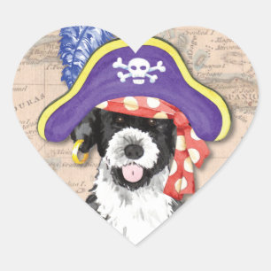 PWD Pirate Herz-Aufkleber