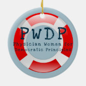 PWDP blaue Wellenverzierung Keramik Ornament (Hinten)