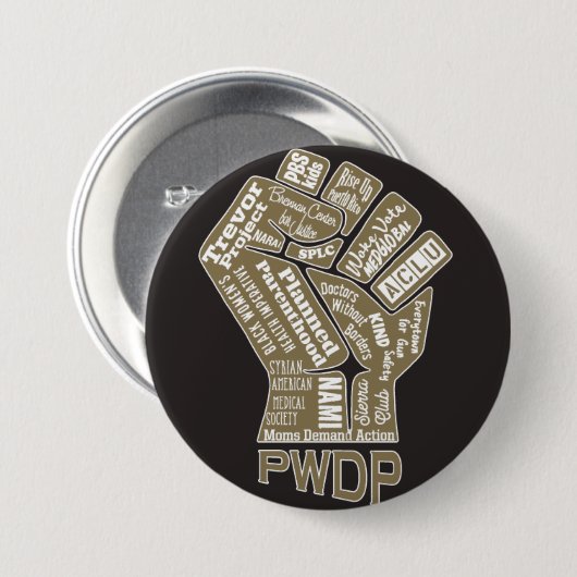 PWDP Faust-Knopf-Button Button (Vorne & Hinten)