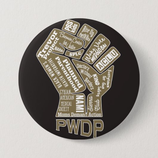 PWDP Faust-Knopf-Button Button (Vorderseite)