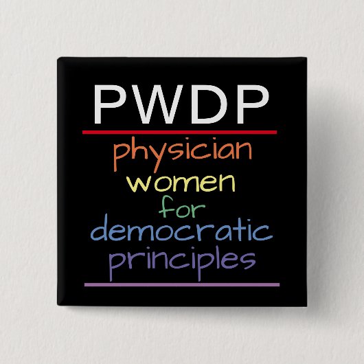 PWDP Regenbogen Button (Vorderseite)