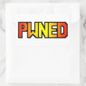 PWNED RECHTECKIGER AUFKLEBER (Tasche)