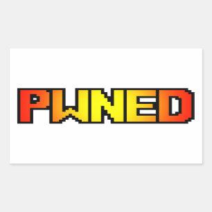 PWNED RECHTECKIGER AUFKLEBER