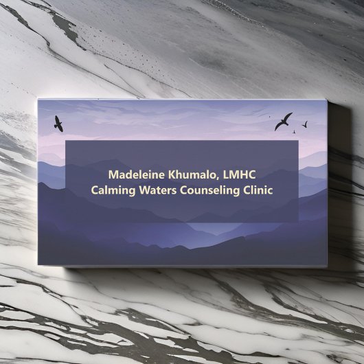 Pychotherapeut oder Counselor Psychologist Mountai Visitenkarte