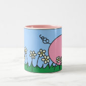 Pyggie in der Gänseblümchen-rechtshändigen Tasse (Mittel)