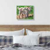 Pygmäe Ziege Kinder gepackt Canvas Leinwanddruck (Insitu (Schlafzimmer))
