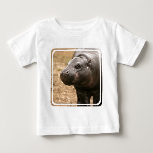 Pygmäenflusspferd-Baby-T - Shirt (Vorderseite)