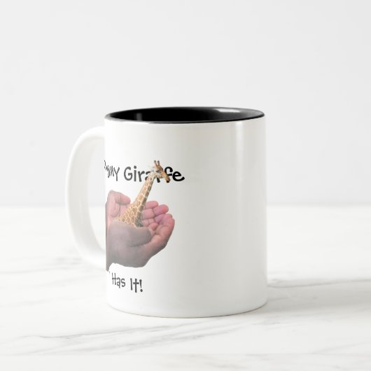 Pygmäengiraffen-Tasse Zweifarbige Tasse (Vorderseite Links)