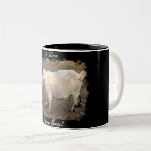 Pygmäenziegen-Tasse der Liebe I Zweifarbige Tasse (VorderseiteRechts)
