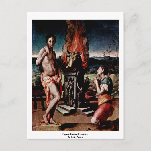 Pygmalion und Galatea, nach Geburtsname Postkarte (Vorderseite)