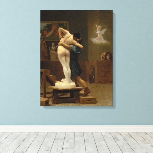 Pygmalion und Galatea von Jean-Leon Gerome Leinwanddruck (Insitu (Holzboden))