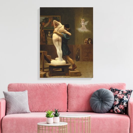 Pygmalion und Galatea von Jean-Leon Gerome Leinwanddruck (Insitu (Wohnzimmer))