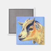 Pygmy Goat Magnet - "Sunny Goat" (Vorderseite/Rückseite)