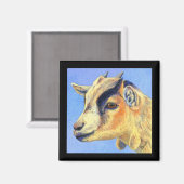 Pygmy Goat Magnet - "Sunny Goat" (Vorderseite/Rückseite)