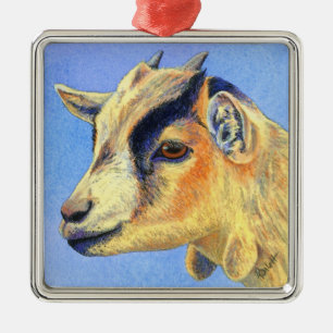 Pygmy Goat Ornament Aus Metall