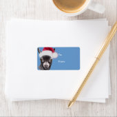 Pygmy Goat Santa Goat Weihnachtsgeschenk-Tag Adressaufkleber (Insitu)