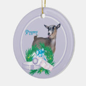 Pygmy Goat Wreath Keramik Ornament (Links)