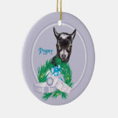 Pygmy Goat Wreath Keramikornament (Rechts)