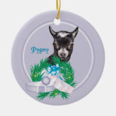 Pygmy Goat Wreath Keramikornament (Vorne)