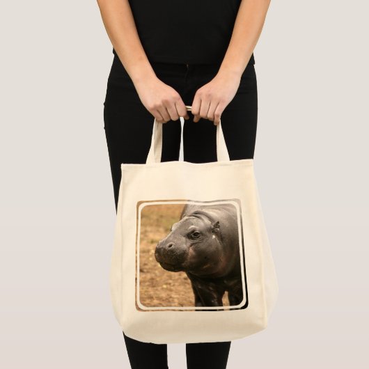 Pygmy Hippo Grocery Tote Bag Tragetasche (Vorderseite (Produkt))