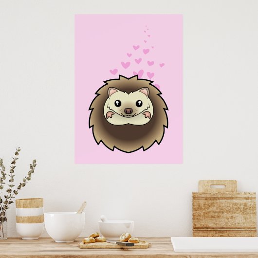 Pygmy Igel Liebe Poster (Küche)