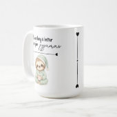 Pyjama-Faultier Alles-besser-Tasse Geschenk Kaffeetasse (Vorderseite Links)