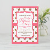 Pyjama-Party Einladungen (Stehend Vorderseite)