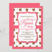 Pyjama-Party Einladungen (Vorne/Hinten)
