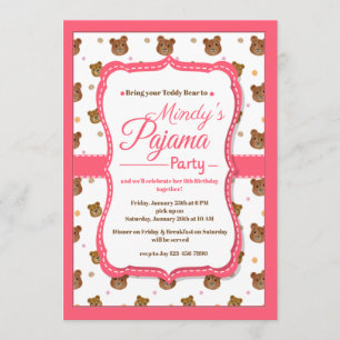 Pyjama-Party Einladungen