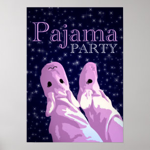 Pyjama-Party Einladungen: Nacht Poster