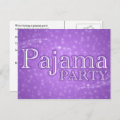 Pyjama-Party Einladungen: Starshine Einladungspostkarte (Vorne/Hinten)