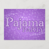 Pyjama-Party Einladungen: Starshine Einladungspostkarte (Vorderseite)