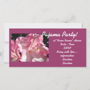 Pyjama-Party! Einladungskarten Rosa Rhodien Mädche