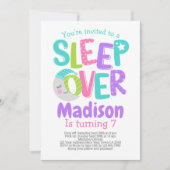 Pyjama-Party-Geburtstag Einladung (Vorderseite)