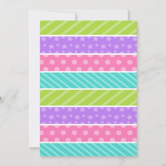 Pyjama-Party-Geburtstag Einladung (Rückseite)