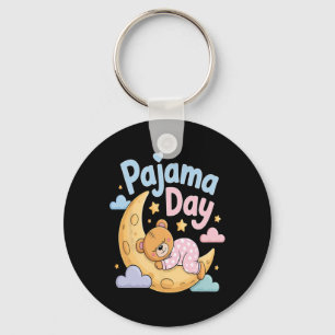 Pyjama-Tag Schulgeist Woche Bär Schlaf Lehrer S Schlüsselanhänger