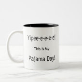Pyjama-Tag! Zweifarbige Tasse (Links)