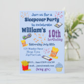 Pyjamaparty Einladung (Stehend Vorderseite)